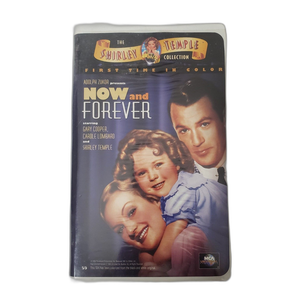 NOW AND FOREVER Shirley Temple 1996 VHS Clamshell Case